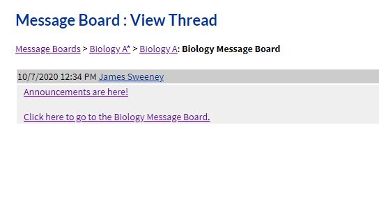 Old Message Board view